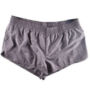 DSG Womens XL‎ Mid Rise Stride Short Brief Lined Gray Phantom Mist Heather New